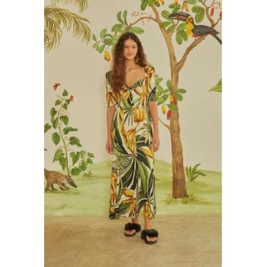 Imagem de Vestido cropped bufante bananarte off white  - FARM RIO, P