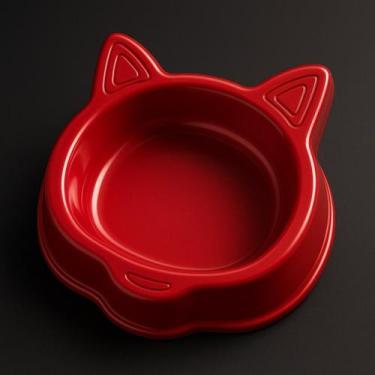 Imagem de 2 Tigela Comedouro Bebedouro Pet Gato Carinha de Gato FaceCat 130ml Ra