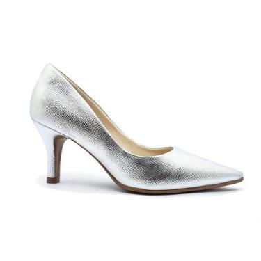 Imagem de Sapato Bebecê Feminino T7016, 36, Prata