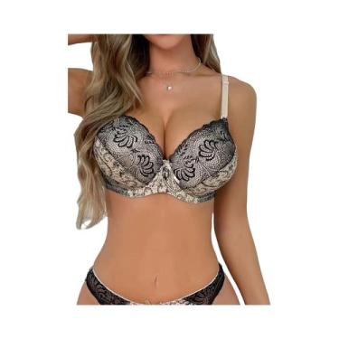 Imagem de Sutiã Sexy De Renda Com Efeito Push up Para Mulheres, Confortável E El