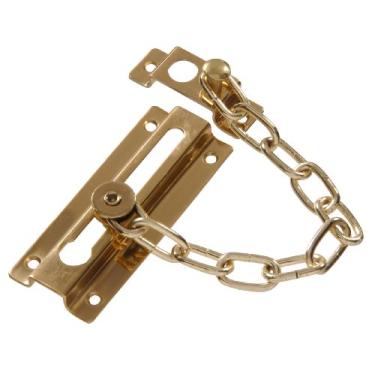 Imagem de Correntes para porta Hillman Hardware Essentials 853114 de latão sólido - Acabamento em latão brilhante