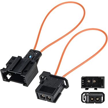 Imagem de Mellbree 2 peças de fibra óptica, conector de fibra óptica fêmea e macho, adaptador de desvio conector, dispositivo de diagnóstico, ferramenta compatível com Benz, Audi, Mercedes, BMW, VW, Porsche, a maioria dos sistemas ópticos