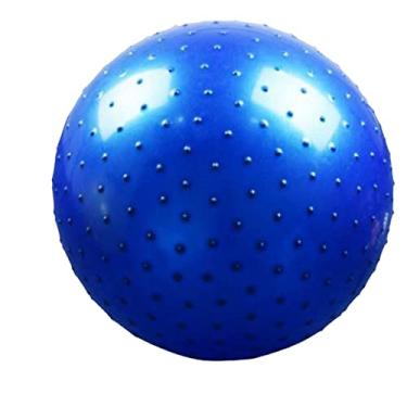 Imagem de HUJEMO Bola de massagem pontual de 45 cm bola de ioga com bomba ouriço fitness bolas aptas bola pilates equilíbrio treinamento esporte academia (azul)
