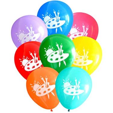 Imagem de Nerdy Words Balões de festa artística (16 peças) cores sortidas