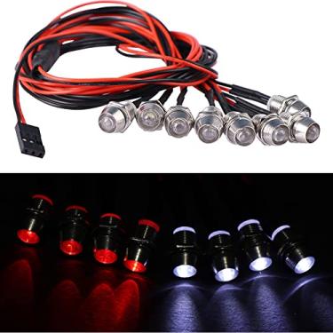 Imagem de Kit de luz LED com escala de RC, faróis de carro e lanterna traseira combo para 1/10 Traxxas Slash 2WD 4x4 RC caminhão Axial SCX10 Redcat GEN7 Crawler, 1 conjunto