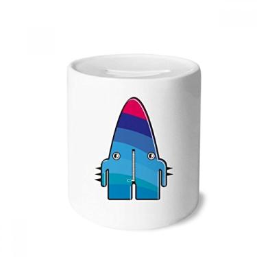 Imagem de DIYthinker Universe and Alien Blue Monster Money Box Ceramic Coin Case Piggy Bank Gift