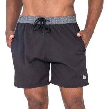 Imagem de Bermuda Shorts Masculino Tactel Bolsos Elástico Cordão Verão - Zafina