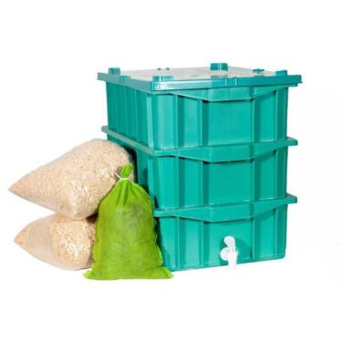 Imagem de Composteira Caixa Para Compostagem / Minhocário Medio