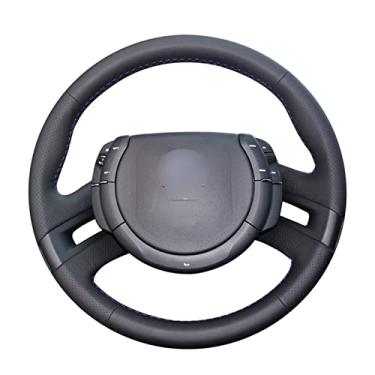 Imagem de Capa de volante de carro confortável antiderrapante costurada à mão preta, apto para Citroen C4 Picasso 2007 2008 2009 2010 2011 2012 a 2013