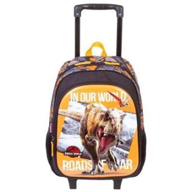 Imagem de Mochila Sestini Com Rodinhas Escolar Jurassic X Laranja-Unissex