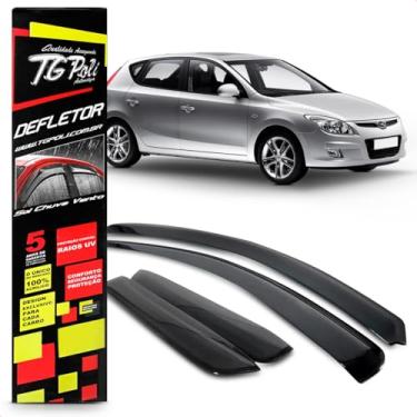 Imagem de Calha Chuva Defletor Inteiriça Slim I30 Hatch 4 Portas 2009 2010 2011 2012 Fumê 100% Acrílico