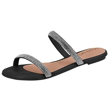 Imagem de Tamanco Beira Rio, Feminino, Cristal/Preto, 34