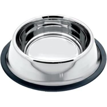 Imagem de Comedouro e Bebedouro Aço De Inox Para Pet Cachorro Cães e Gato Pote Vasilha Ração Água Antiderrapante De Animal (500ml)