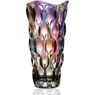 Imagem de CEMABT Vasos de vidro para flores, vasos espessos de 1,5 kg para mesas de centro de mesa, vaso para decoração de casa, cristal, rosa colorida e transparente, vasos grandes, de Ação