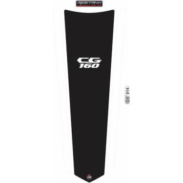 Imagem de Adesivo Faixa ( Gravata ) Titan Cg 160 Resinado - Preto/bran - Resitan