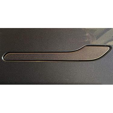 Imagem de Design gráfico de corte personalizado Tesla 3/Y envoltório de maçaneta completa (prata metálica média)