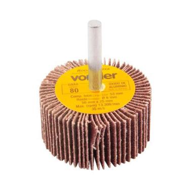Imagem de Lixa Circular Roda Pg 50 X 25mm Gr 080 - 06 Unidades - Vonder
