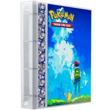 Imagem de Pasta Fichário Álbum Cristal Cartas Cards Pokémon Com 30 Folhas 9 Bols
