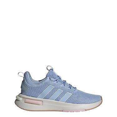 Imagem de adidas Tênis feminino Racer Tr23, Blue Dawn/Blue Dawn/Orchid Fusion, 39