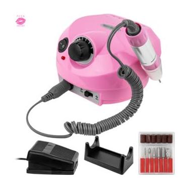 Imagem de Lixadeira Eletrica De Unha Motor Porquinho Lixa De Unha Profissional Bivolt Manicure Pedicure (Rosa)