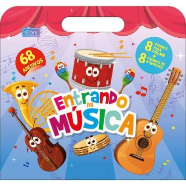 Imagem de Livro Cartilha de Atividades Maleta Música 68 Adesivos Aprender, Brinc