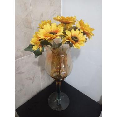 Imagem de Vaso Para Decoração Taça De Vidro Napoli 30cm - Decoravasos