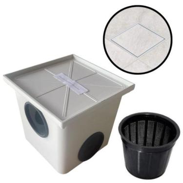 Imagem de Caixa De Gordura Oculta Embutida Com Cesto de Limpeza 9 Litros - LMF V