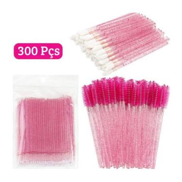 Imagem de KIT 100 MICROBRUSHES 100 ESCOVINHAS 100 APLICADORES LIP pink - FAVORIT