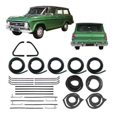 Imagem de Kit Borracha Porta Parabrisa Canaleta Vento Veraneio 64 A 84 - Superce