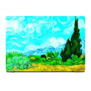 Imagem de Fulbrio Arts Compatível com MacBook Pro 33.0 cm capa dura acabamento fosco pele, versão 2022, 2021 A2251/A2289/A2338 fina com capa de teclado, campo de trigo verde com ciprestes por Van Gogh