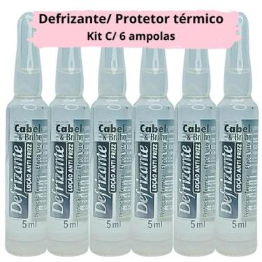 Imagem de Defrizante Cabelo e Brilho 5ml Kit com 6 ampolas Anti frizz - Cabelo &