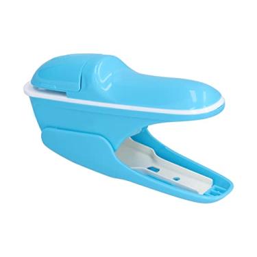 Imagem de Grampeador de rebite QANYEGN, grampeador ABS de segurança, grampeador sem rebite adequado para documentos de escritório (Azul)