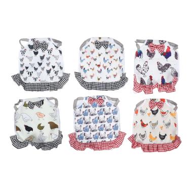 Imagem de 6Pcs Hen Saddle Chicken Avental Saddle Poultry Wing Full Back Cobertura Feather para galinhas Material de lona com estampas elegantes