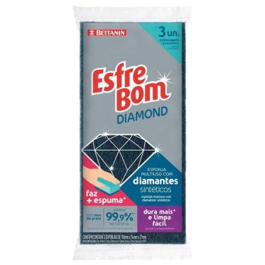 Imagem de Esponja Multiuso Diamond Esfrebom Bettanin 3 Unidades