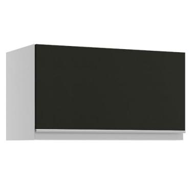 Imagem de Armário Aéreo Madesa Glamy 60 cm 1 Porta - Branco/Preto