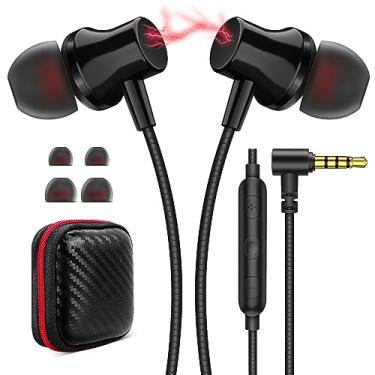 Imagem de Fones de ouvido com fio para laptop, PC, Chromebook, isolamento de ruído, fones de ouvido com plugue de 3,5 mm, microfone, estéreo, Hi-Fi, controle de volume de chamadas transparente para Kindle Fire