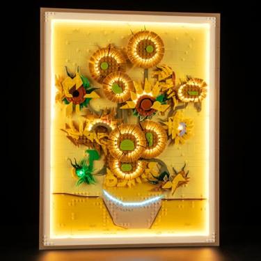 Imagem de GEAMENT LED Light Kit Compatible with Lego Vincent Van Gogh Sunflowers Building Blocks Model - Lighting Set for Art 31215 (Model Set Not Included)