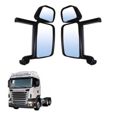 Imagem de Conjunto Retrovisor Completo Scania S4 S5 C Desembaçador Par - Globo