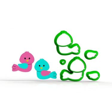 Imagem de Cortador Casal de Pássaros Pombos Modular Tamanho 4cm