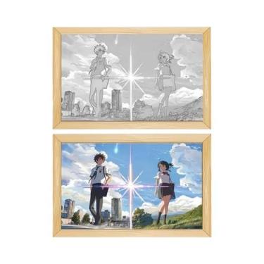 Imagem de Luz Noturna LED USB De 3 Cores INS Anime Seu Nome Céu Estrelado Candee