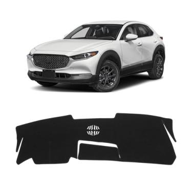 Imagem de KUST Tapete de painel de carro para Mazda CX-30 2020-2025 sem HUD Tapete de painel antiderrapante Acessórios interiores para Mazda CX30 Tapete de painel de ajuste personalizado para-sol para-brisa