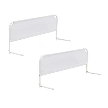 Imagem de Grade de Segurança Universal para Cama Adulto e Infantil - Tela Protetora Anti-quedas Dobrável com Instalação Sem Ferramentas(BRANCA)