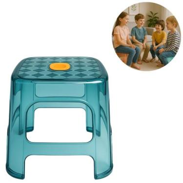 Imagem de Banquinho De Plástico Resistente Multiuso Para Casa - Ns, Verde