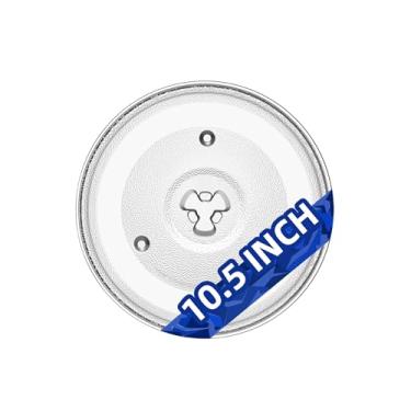 Imagem de MorefaLife Placa de vidro de micro-ondas de 26,9 cm compatível com GE WB48X21336 WB48X26755 substituição para RV 10 5/20.3 cm Emerson 252100500497, toca-discos de vidro para micro-ondas Whirlpool