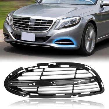 Imagem de Pinkomoto Capa de farol de neblina para para-choque dianteiro do lado do motorista preta compatível com Mercedes Benz S400 S450 S550 S550e S560 S560e S600 2013 2014 2015 2016 2017 2018 2019 2020 2228