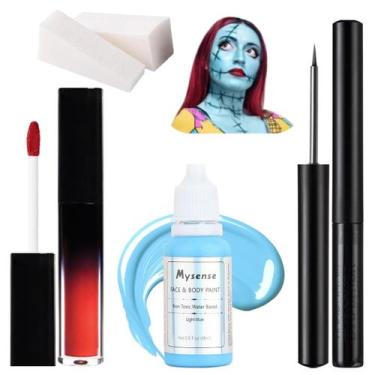 Imagem de Kit de maquiagem Mysense Sally Halloween Costume Corpse Bride
