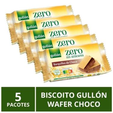 Imagem de Biscoito Gullón, Wafer Chocolate, 5 Pacotes, Sem Açúcar
