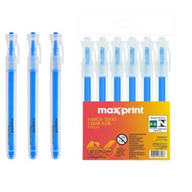 Imagem de Kit 3 Canetas Marca Texto Maxprint Clear ul - Max Print