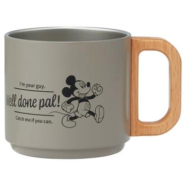 Imagem de Skater Caneca empilhável de aço inoxidável SSTMG3S-A, 350 ml, isolada, isolada a vácuo, cabo de madeira, Disney Mickey Mouse