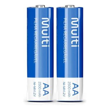 Imagem de Pilhas recarregaveis aa (2500mah) 2 un cb053 - MULTILASER